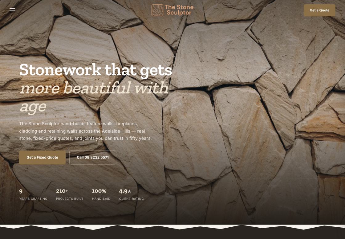 The Stone Sculptor website homepage